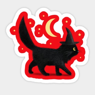 Hallows Eve Cat Sticker